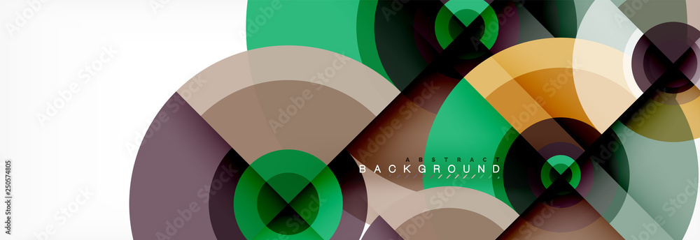 Round circles and triangles abstract background Round circles and triangles abstract background