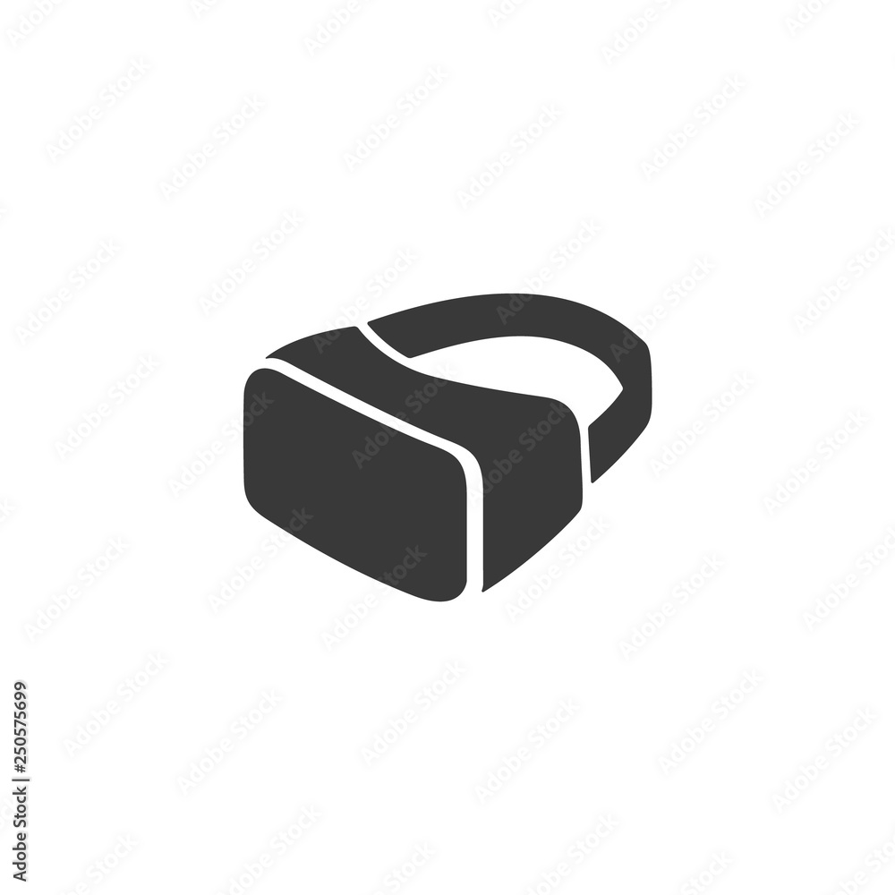 VR Glasses, googles headset vector sign isolated on white, flat design for website. VR Glasses, googles headset vector sign isolated on white, flat design for website.