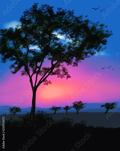 Sunsets digital painting 