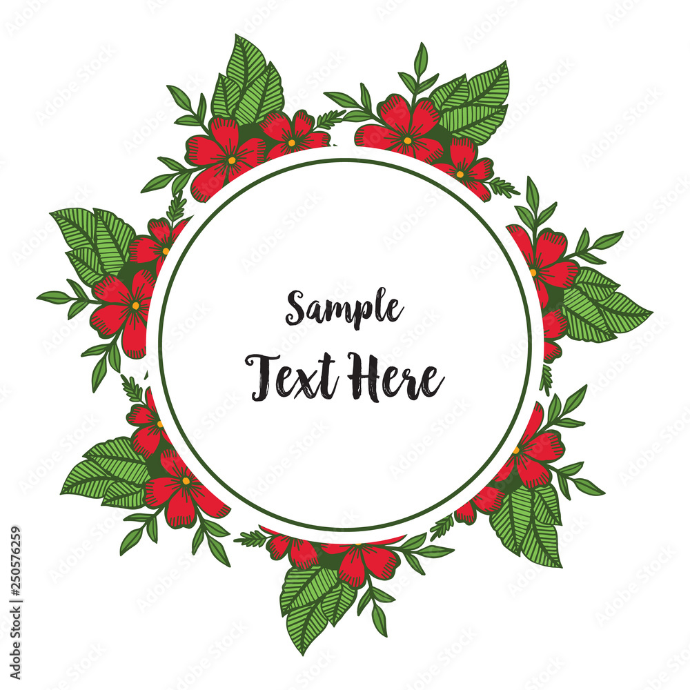 Vector illustration write your text with frame flower hand drawn Vector illustration write your text with frame flower hand drawn