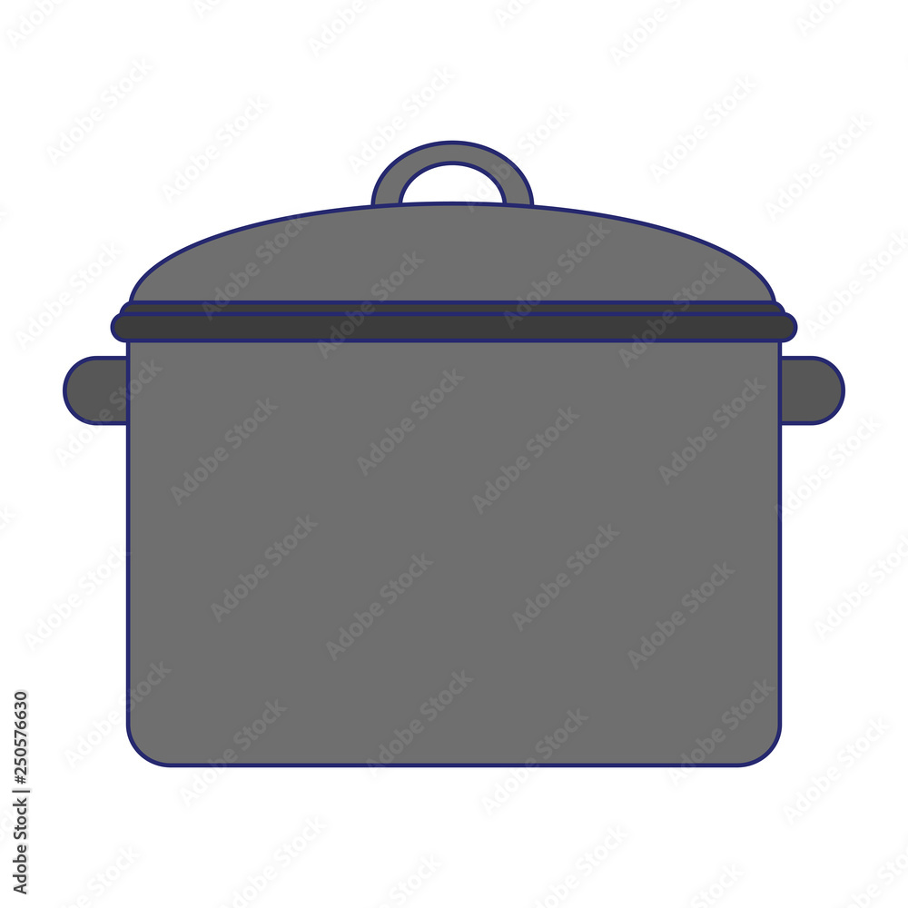 Kitchen pot utensil symbol blue lines Kitchen pot utensil symbol blue lines