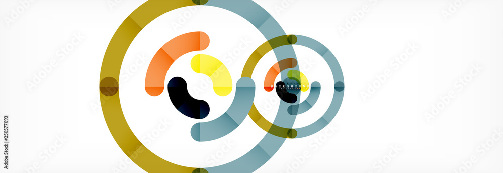 Vector outlined stroke circles composition Vector outlined stroke circles composition