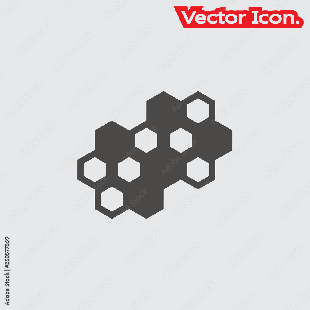 Honeycomb icon isolated sign symbol and flat style for app, web and digital design. Vector illustration. Honeycomb icon isolated sign symbol and flat style for app, web and digital design. Vector illustration.