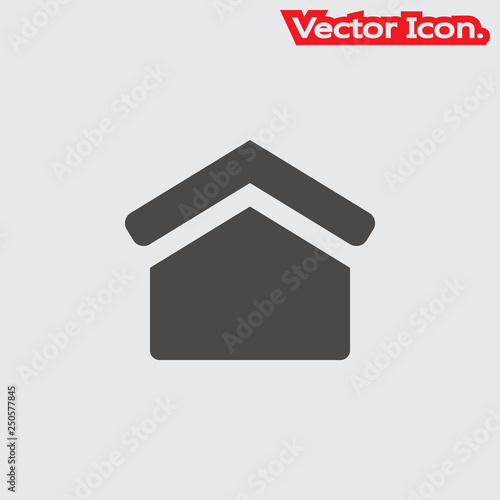 Home icon isolated sign symbol and flat style for app, web and digital design. Vector illustration.