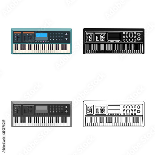 Vector design of music and tune icon. Collection of music and tool vector icon for stock.