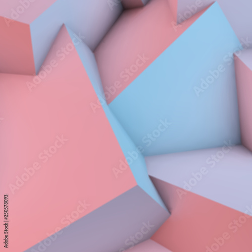 Abstract background with rose quartz and serenity cubes