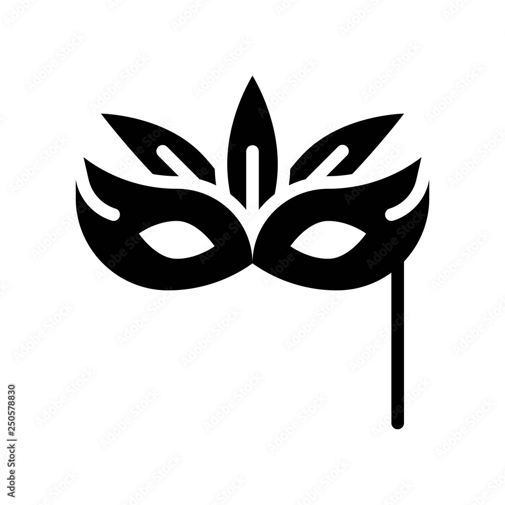 Mask vector, Feast of Saint Patrick line icon Mask vector, Feast of Saint Patrick line icon