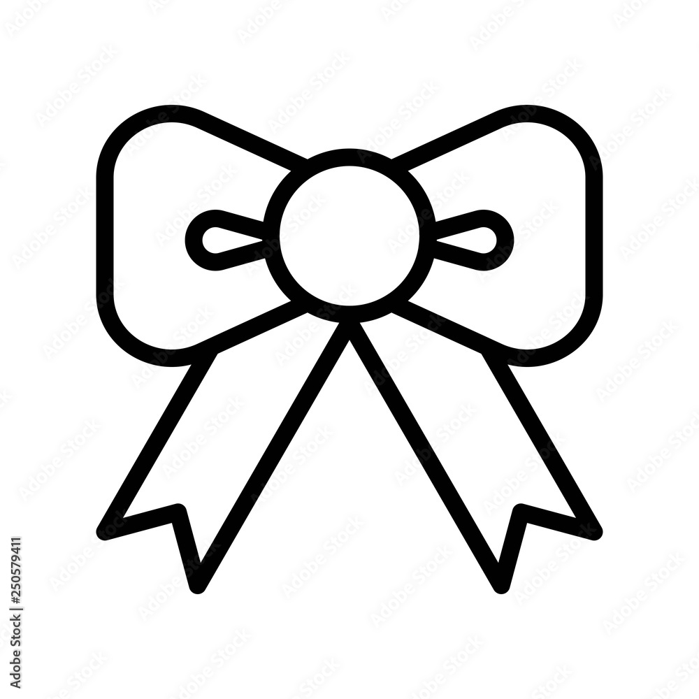 Ribbon vector, Feast of Saint Patrick line icon Ribbon vector, Feast of Saint Patrick line icon