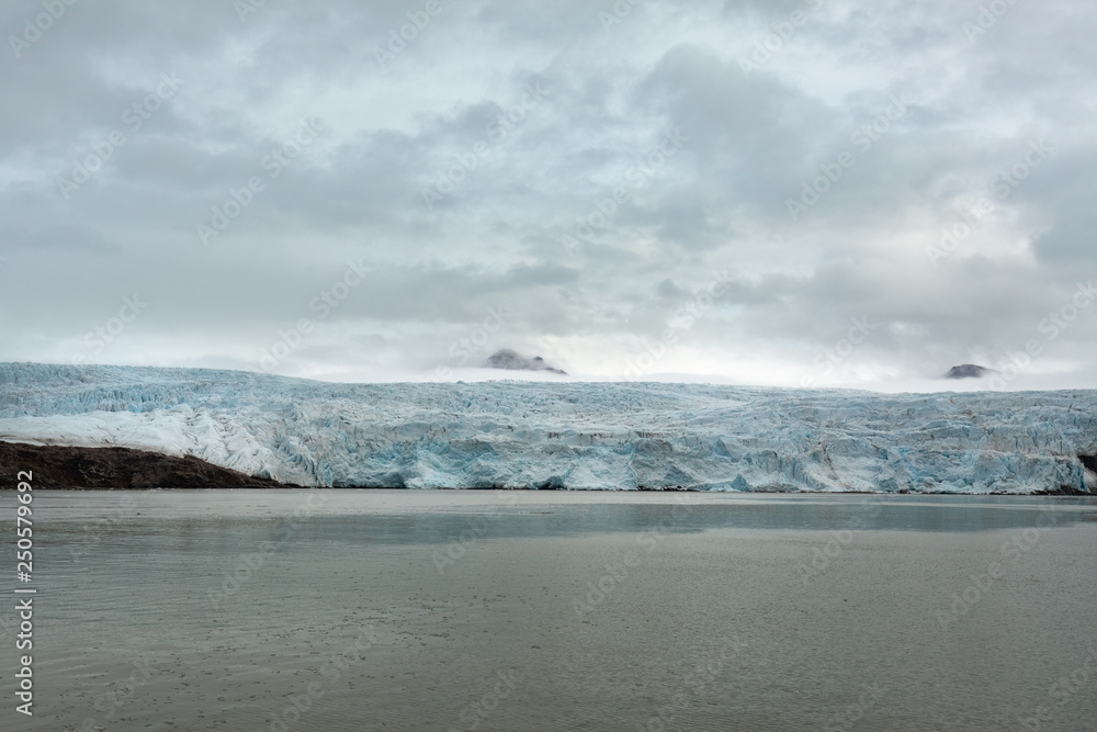 Glacier Nordenskiold in Archipelago of Svalbard in Norway