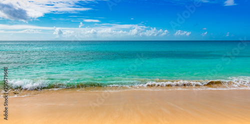 Tropical beach and sea background.