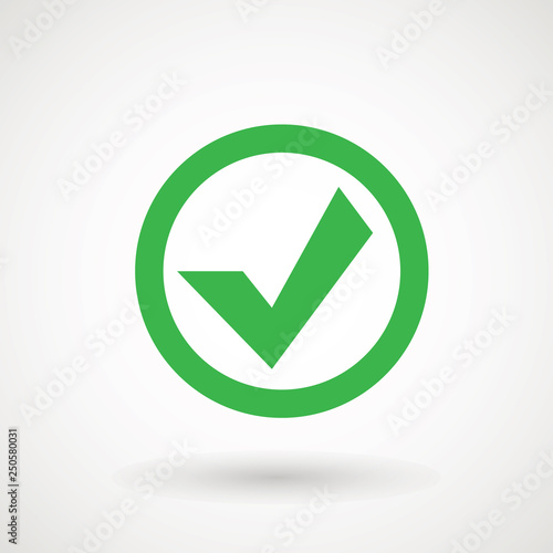 Free Download Chek, ok, yes icon approved vector illustration. Check mark icon on white background. Vector illustration - Vector - GFXLoad