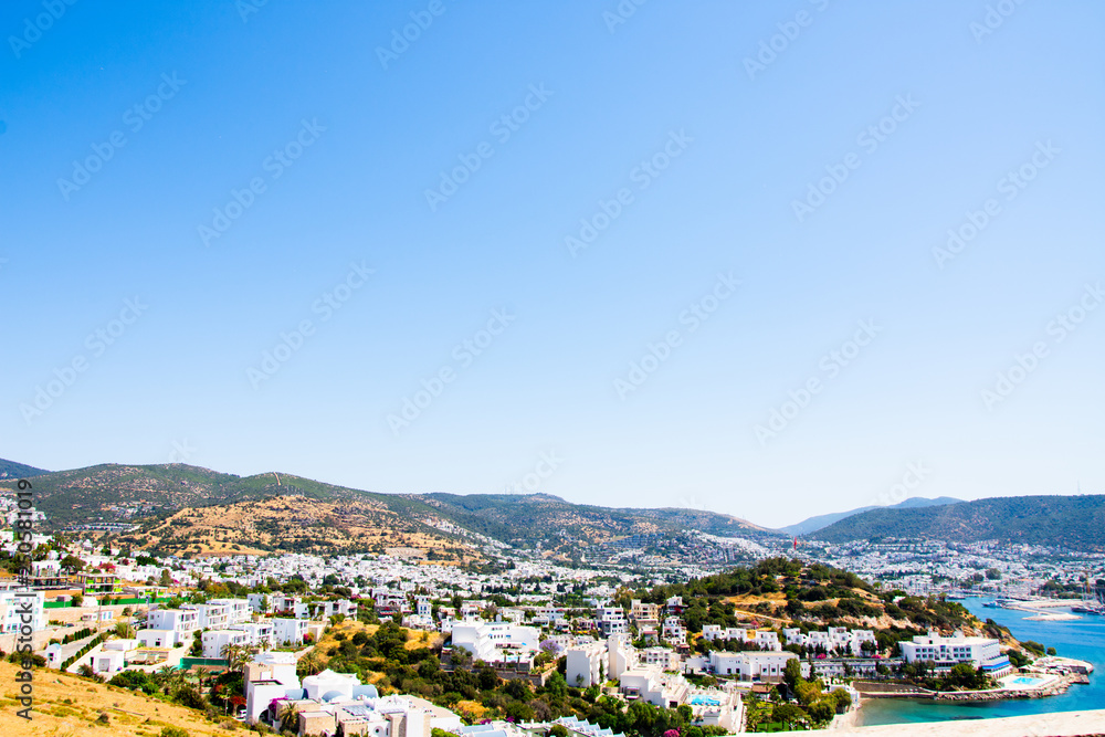 The landscape of  of the lovely touristic city of Bodrum
