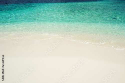 Secluded island. Paradise tropical island, white sand and clear water. Landscape