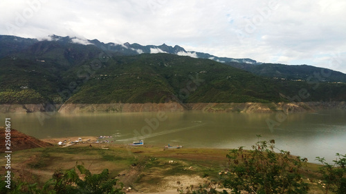 Tehri Lake for boating and other activities in the Tehri Garhwal, Uttarakhand photo