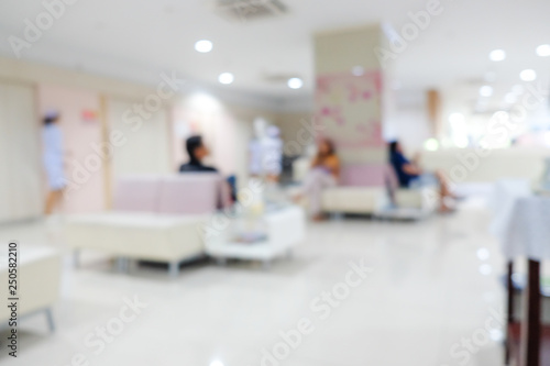 Abstract blurred luxury and fresh clean interior hospital