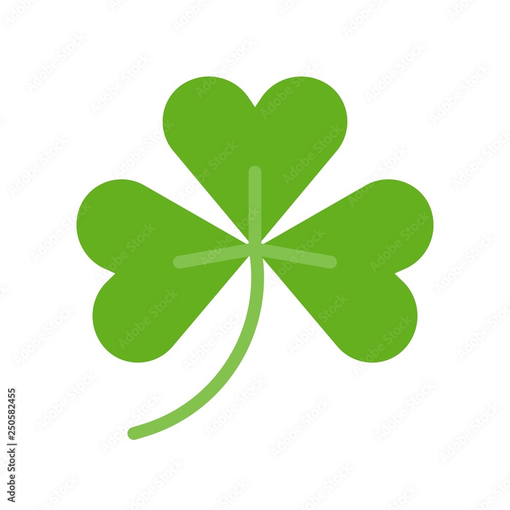 Clover vector, Feast of Saint Patrick flat icon Clover vector, Feast of Saint Patrick flat icon