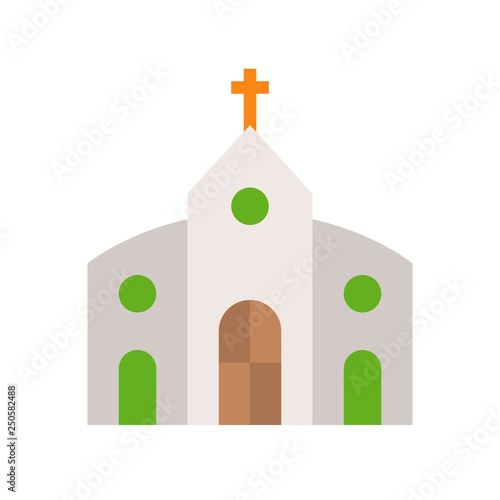 Church vector, Feast of Saint Patrick flat icon