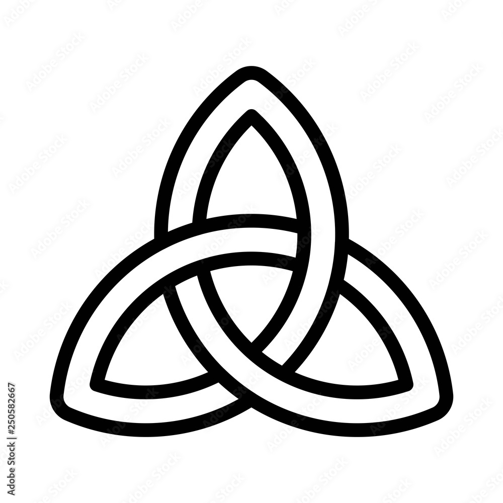 Celtic knot vector, Feast of Saint Patrick line icon Celtic knot vector, Feast of Saint Patrick line icon