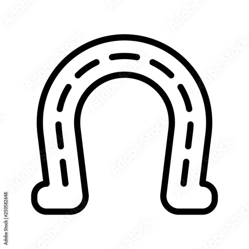 Horseshoe vector, Feast of Saint Patrick line icon