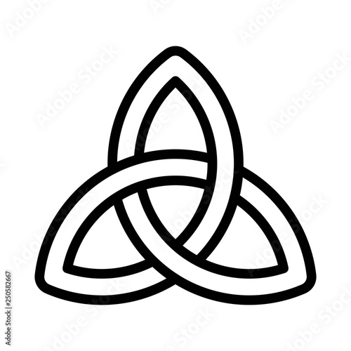 Celtic knot vector, Feast of Saint Patrick line icon