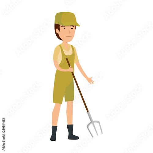 man worker of zoo character