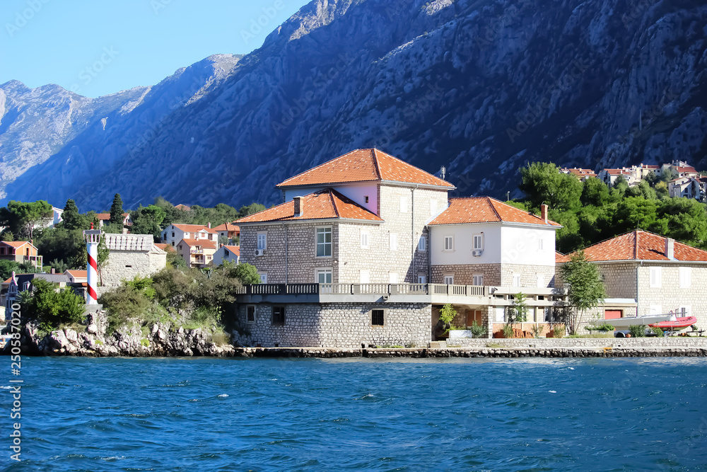 Beautiful architecture of the ancient seaside city. Croatia. Montenegro. Beautiful seascape.