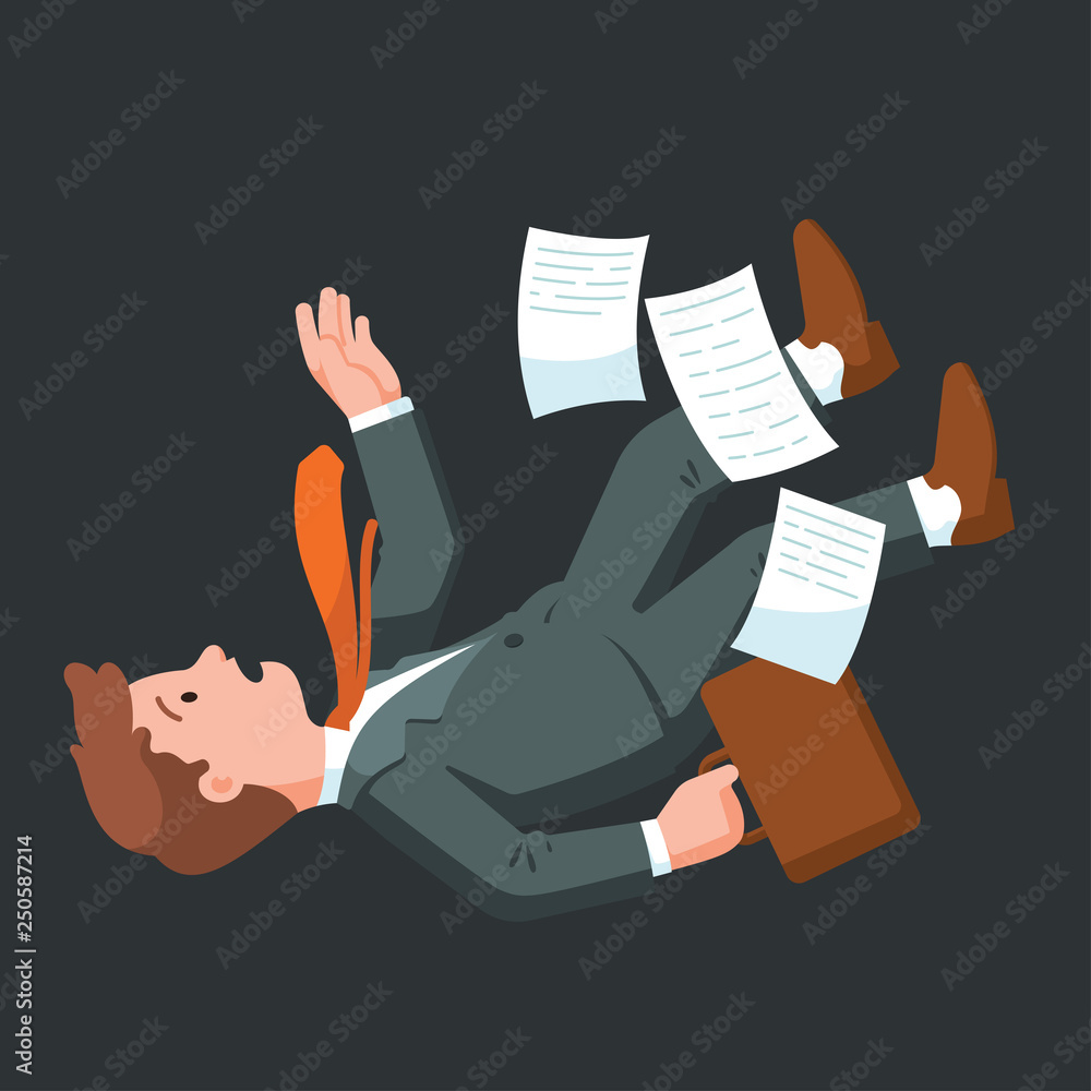 vector illustration businessman falling down - Vector vector illustration businessman falling down - Vector