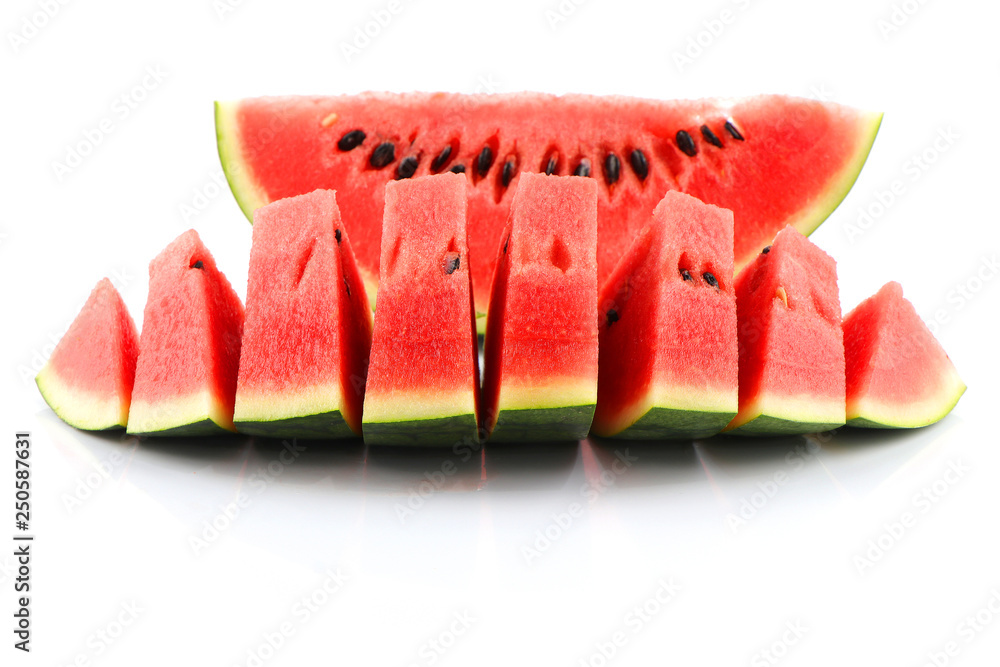 Sliced of watermelon isolated on white background Sliced of watermelon isolated on white background