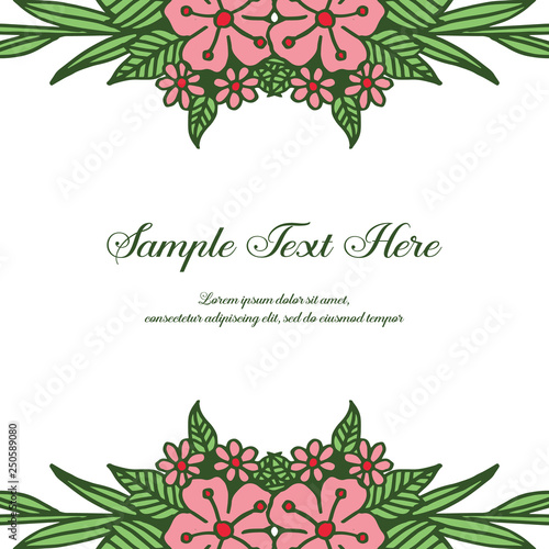 Vector illustration decorative frame flower with your sample text here hand drawn