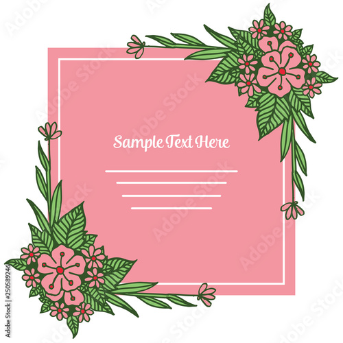 Vector illustration your sample text here with decor frame hand drawn