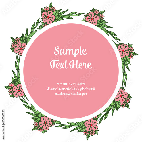 Vector illustration your sample text here with decor frame hand drawn