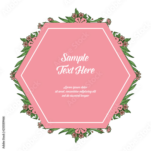 Vector illustration your sample text here with decor frame hand drawn