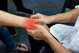Women Massage to relieve wrist pain