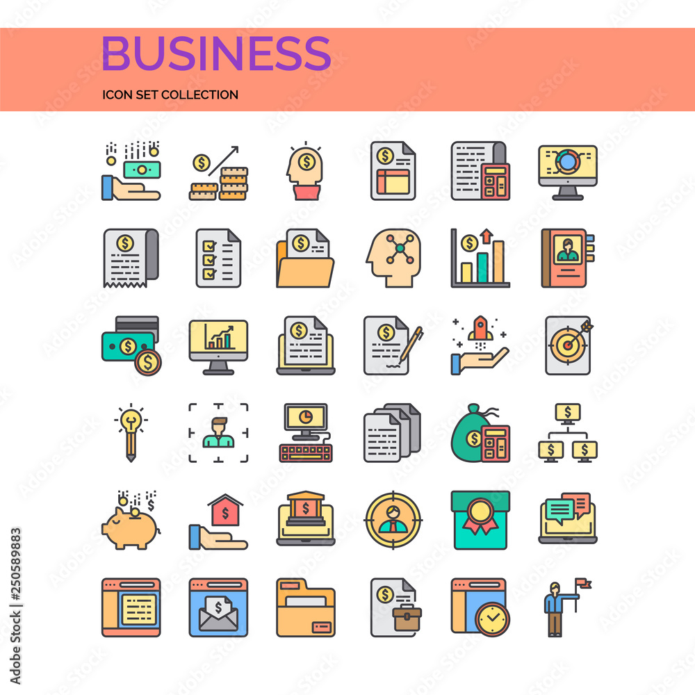 Business Icons Set. UI Pixel Perfect Well-crafted Vector Thin Line Icons. The illustrations are a vector. Business Icons Set. UI Pixel Perfect Well-crafted Vector Thin Line Icons. The illustrations are a vector.