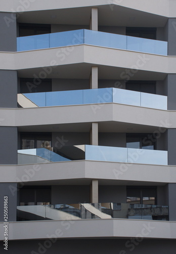 Close up of the reflection on the modern architecture