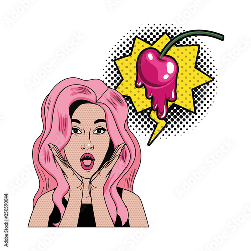 woman telling a secret with speech bubble