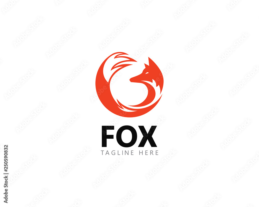 Fox logo template vector icon illustration design Fox logo template vector icon illustration design