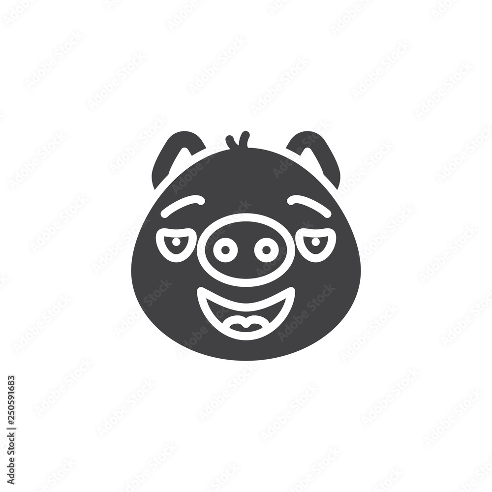 Happy piggy face with heart eyes emoji vector icon. filled flat sign for mobile concept and web design. Piggy in love emoticon glyph icon. Pig year zodiac symbol, logo illustration. Happy piggy face with heart eyes emoji vector icon. filled flat sign for mobile concept and web design. Piggy in love emoticon glyph icon. Pig year zodiac symbol, logo illustration.