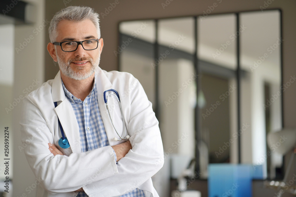 Portrait of confident doctor in private clinic Portrait of confident doctor in private clinic