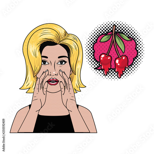 woman telling a secret with speech bubble