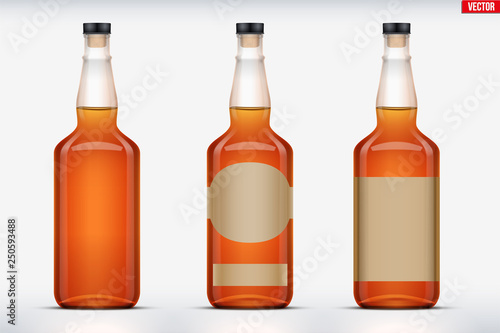 Whiskey bottle set mockup