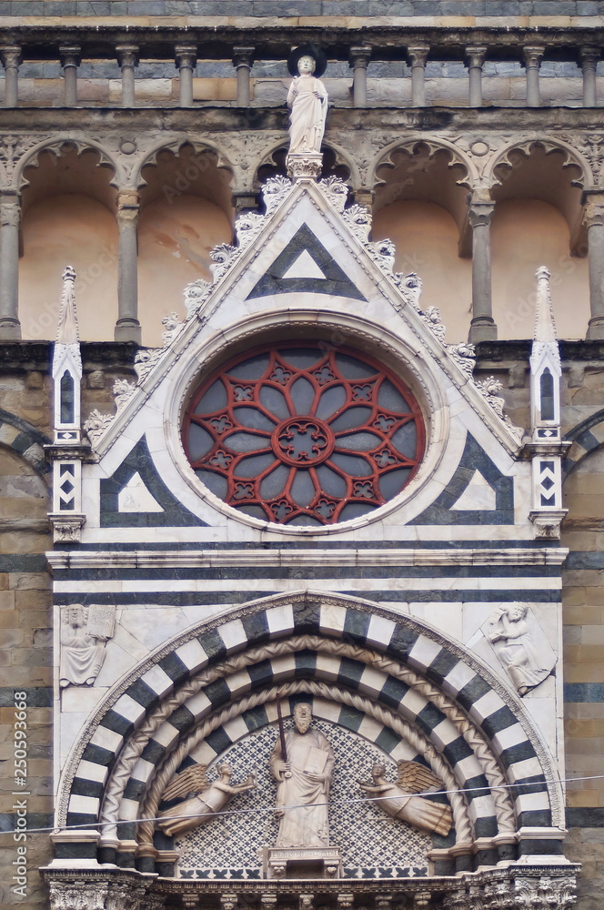 Detail of San Paolo church, Pistoia, Tuscany, Italy