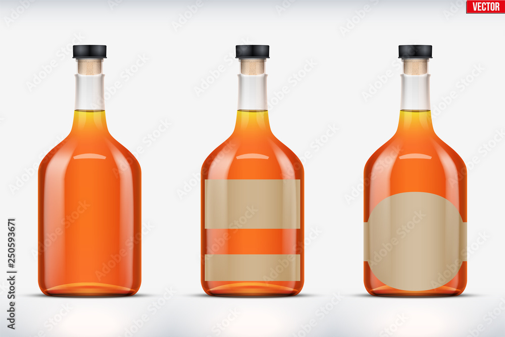 Whiskey bottle set mockup Whiskey bottle set mockup