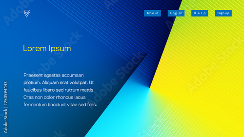 Abstract Colorful Landing Page Template. Aspect Ratio 16:9. EPS 10 Vector.