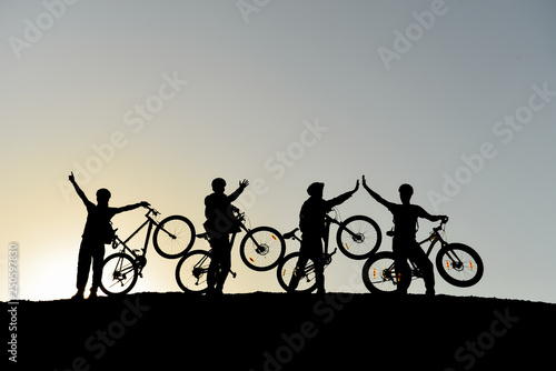 cheerful, fun and energetic cyclists