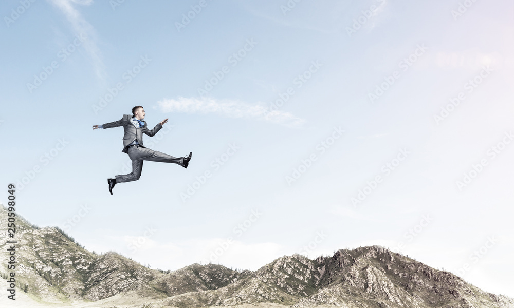 Businessman on the move.