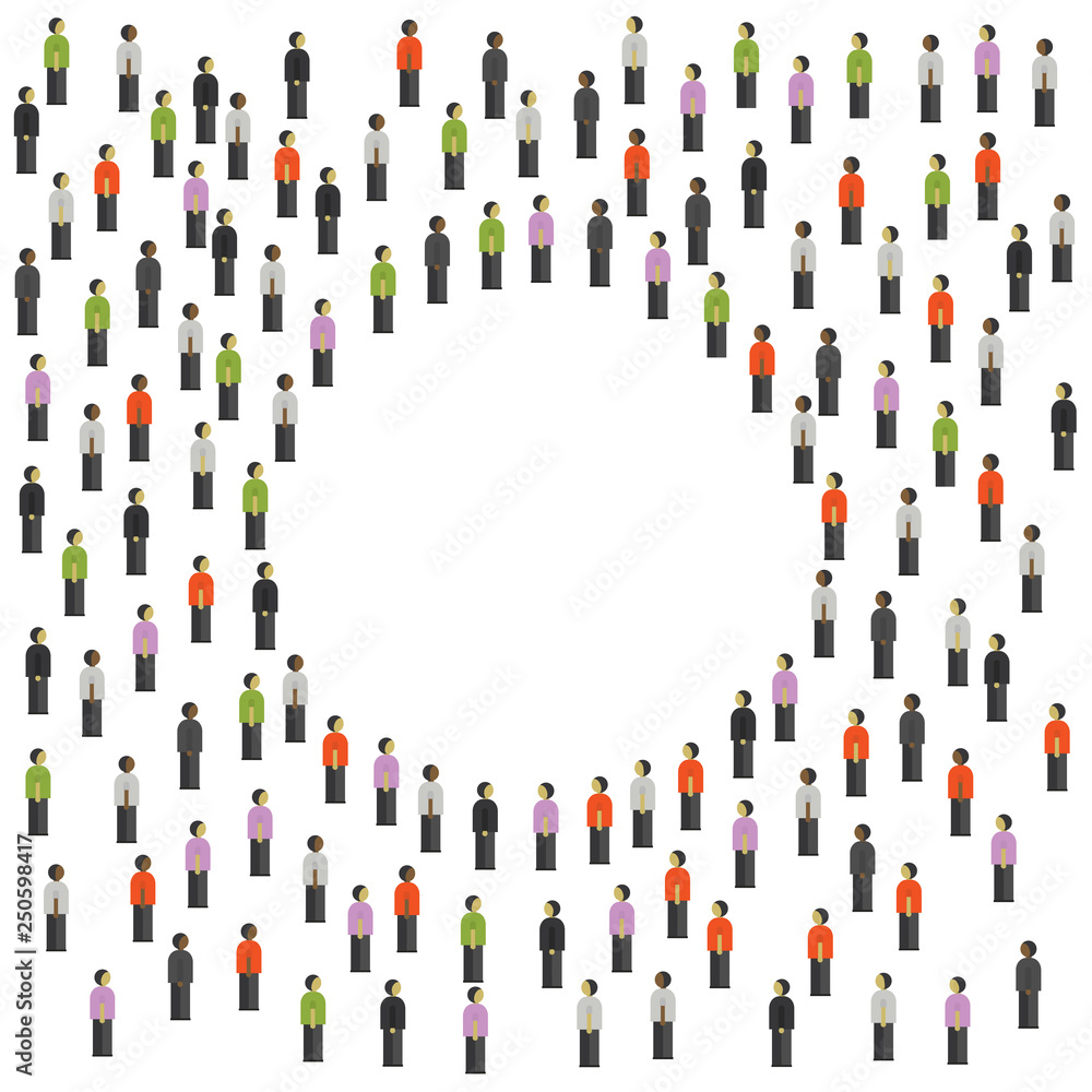 Crowd of people,place for text,isolated on white background, Crowd of people,place for text,isolated on white background,