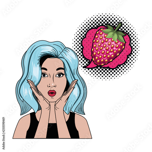 woman telling a secret with speech bubble