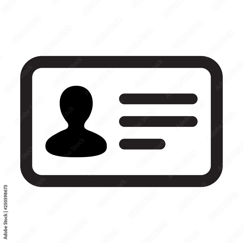 Man icon vector male user person profile avatar symbol with identity card in flat color glyph pictogram illustration Man icon vector male user person profile avatar symbol with identity card in flat color glyph pictogram illustration