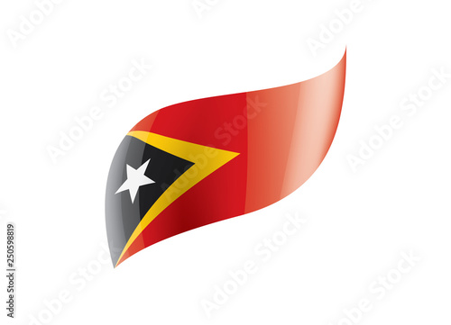 east timor flag, vector illustration on a white background